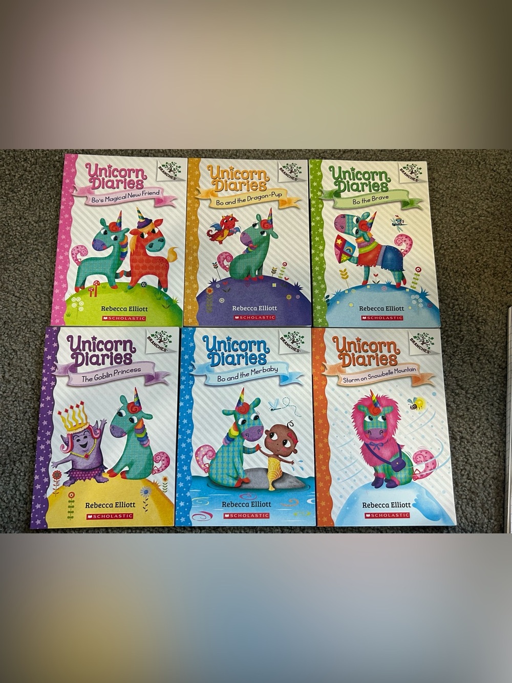 Unicorn Diaries Book Series 1-6 Set Rebecca Elliot Reading Level 2